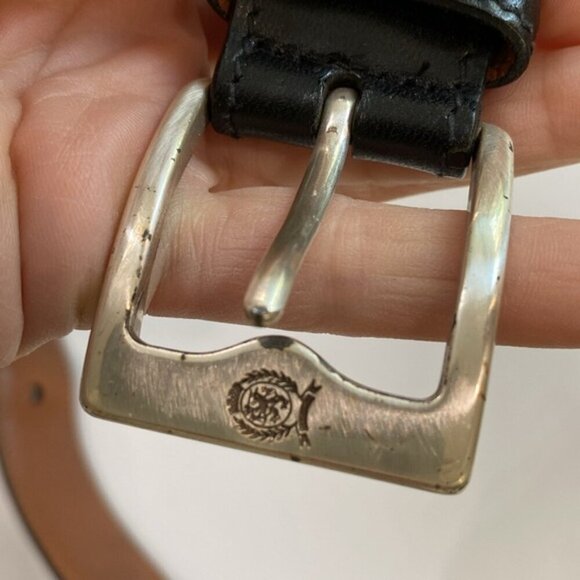 Tommy Hilfiger Black Leather Classic Belt Size 36 - Picture 7 of 13